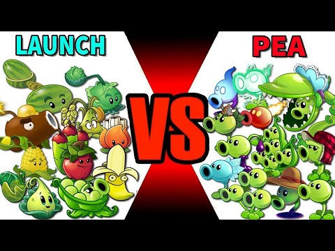 Team PEA vs LAUNCH - Which Team Plant Will Win? - PvZ 2 Plant vs Plant