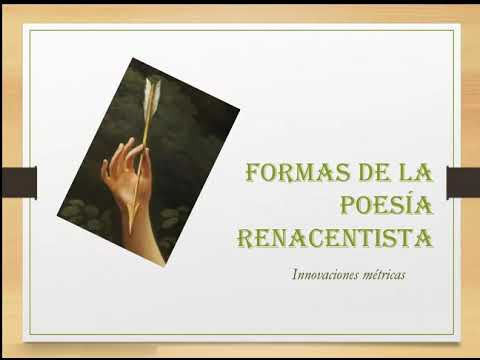 La poesía española en el Renacimiento.