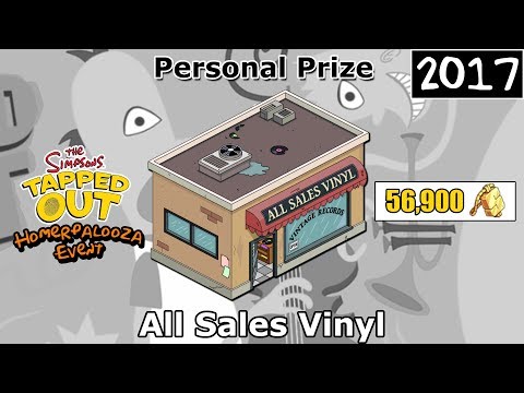 TSTO - Homerpalooza Event | All Sales Vinyl | Personal Prize (2017)