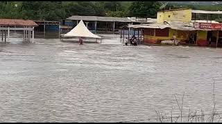 Nível do Rio Piranhas sobe e inunda restaurantes na cidade de Paulista, Sertão da Paraíba