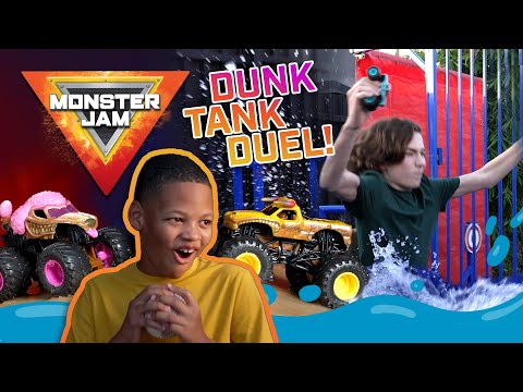 Dunk Tank Duel! - MONSTER JAM Revved Up Recaps - Episode 10 | Monster Trucks for Kids