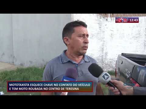 Mototaxista esquece chave no contato e moto é roubada no Centro de Teresina 16 11 2020