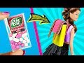 11 DIY Miniature Barbie School Supplies Really Work / Clever Barbie Hacks And Crafts