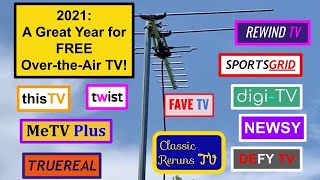 New Free Over the Air TV Channels 2021 Year in Review