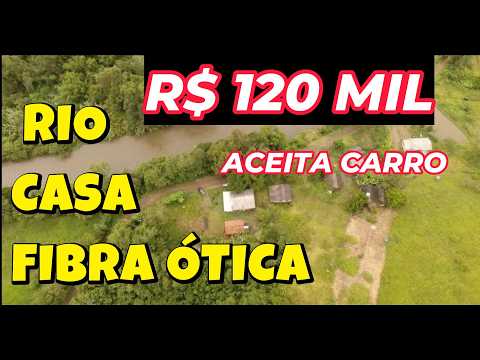 [113760]CHACRINHA COM CASA, LUZ E FIBRA ÓTICA PERTO DE RIO  ACEITA CARRO R$ 120 MIL #chacara #sitio