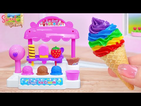Amazing Rainbow Ice Cream By Sweet Baking💌How To Make PlayDoh Rainbow Ice Cream Cake Decorating Idea