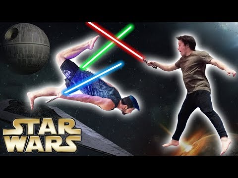 LIGHTSABER VS TRAMPOLINE  |  Star Wars Jedi Training In Real Life