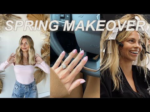 SPRING GLOW UP W/ ME ???? hair appointment and mani + pedi