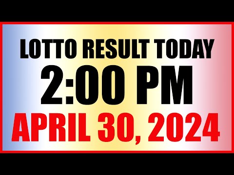 Lotto Result Today 2pm April 30, 2024 Swertres Ez2 Pcso
