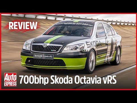 Driving the world's fastest Skoda: 227mph Octavia vRS Bonneville special review | Auto Express