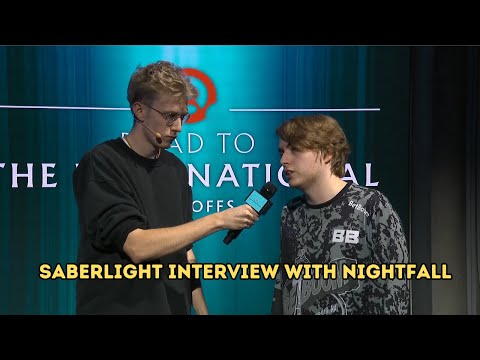 Second Best Offlaner SabeRLighT- post-match Interview with Nightfall