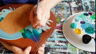 How to paint on leather bags - artist Nina Valkhoff