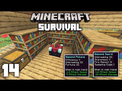 Minecraft 1.14 Survival Let's Play - GOD WEAPONS | Ep 14