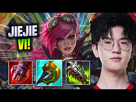 JIEJIE DOMINATES THE GAME WITH VI! - EDG JieJie Plays Vi Jungle vs Poppy! | Season 2022