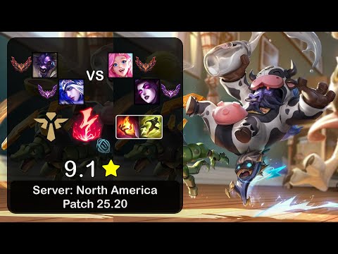Alistar Support + Ashe vs Seraphine + Morgana - NA GrandMaster - Patch 25.20