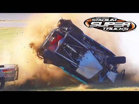 Worst Stadium Super Truck Crashes of 2017 - CBS Sports Compilation