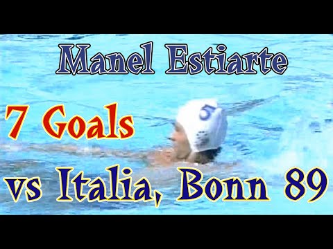 Manel Estiarte 7 goals vs Italy , Bonn 89 water polo