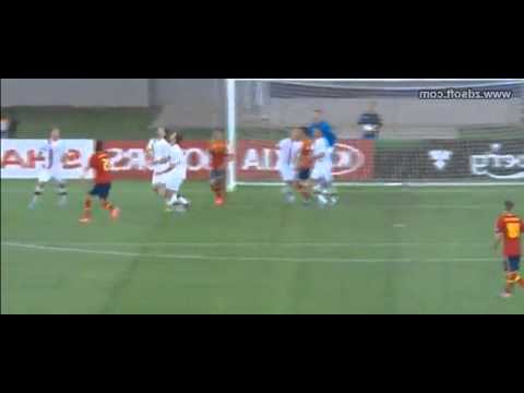Gol de Rodrigo (1-0) España vs Noruega Europeo sub 21 Israel 2013