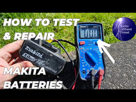 Testen und Reparieren von 18-V-Lithium-Ionen-Akkus von Makita