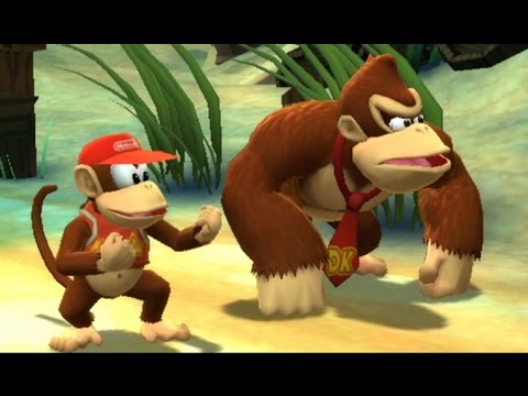 Donkey Kong Country Returns Co-op Walkthrough - World 2 - Beach (All Collectibles)