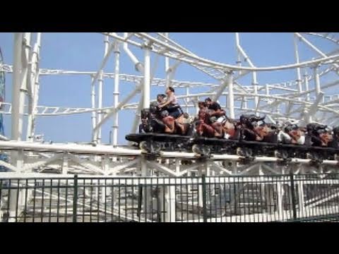 Off-ride footage of a Steeplechase train