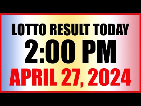 Lotto Result Today 2pm April 27, 2024 Swertres Ez2 Pcso