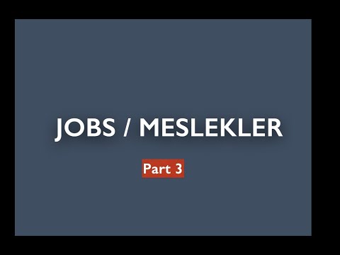 Jobs in Turkish - Meslekler 3