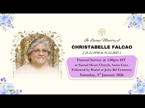In Loving Memory of CHRISTABELLE FALCAO || Funeral Service@2.00pm at Sacred Heart Church, 03.01.2026