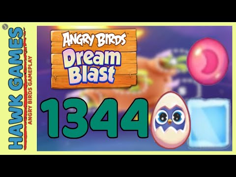 Angry Birds Dream Blast Level 1344 - Walkthrough, No Boosters
