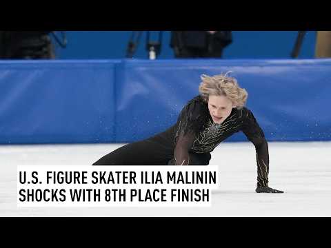 U.S. figure skater Ilia Malinin shocks with 8th place finish