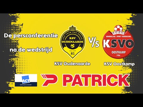 De persconferentie na de match KSV Oudenaarde - KSV Oostkamp