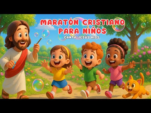 Maratón cristiano para niños | 1 hora de canciones alegres para bailar sin parar | baile alegre 2025
