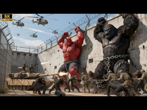 King Kong & Hellboy vs Savage Baboons | Deadly Jungle War Begins | Epic Action Story