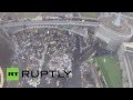 Ukraine: Drone view of Maidan on morning after ...