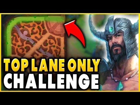 WIN RANKED WITHOUT LEAVING TOP LANE CHALLENGE! CHALLENGER RANK 1 TRYND CHALLENGE- League of Legends