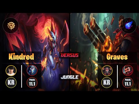 Clid KINDRED (Jungle) [Press the Attack] VS GRAVES - Grandmaster KR Patch 11.1