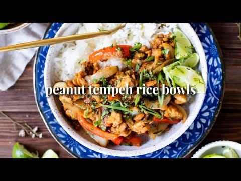 Peanut Tempeh Rice Bowls | This Savory Vegan