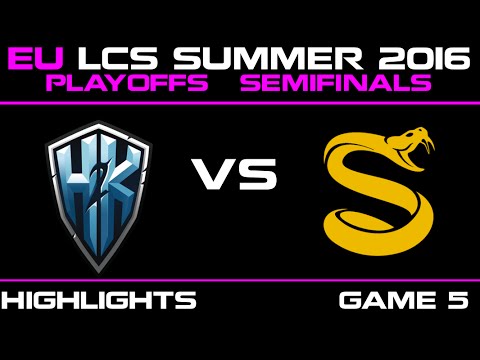 H2K vs SPY Game 5 highlights EU LCS 2016 Summer Playoffs SemiFinals H2K vs Splyce