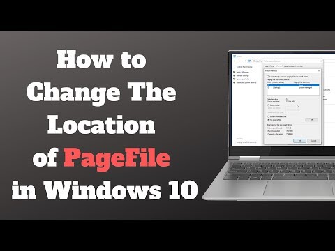 How to change the location of my page file in windows 10