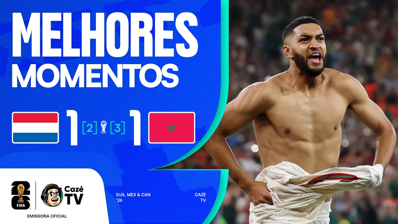 MELHORES MOMENTOS: HOLANDA 1(2) X (3)1 MARROCOS | COPA DO MUNDO FIFA™ 2026 | 16 AVOS DE FINAL
