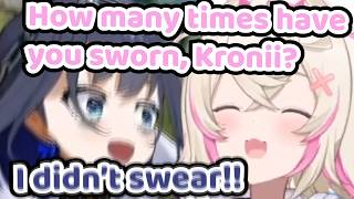 Kronii Was Trying SO HARD Not to CURSE on Fuwamoco's Channel