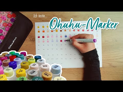 Ich teste das 120er Marker-Set von Ohuhu! - Farbübersicht & erste Übungen