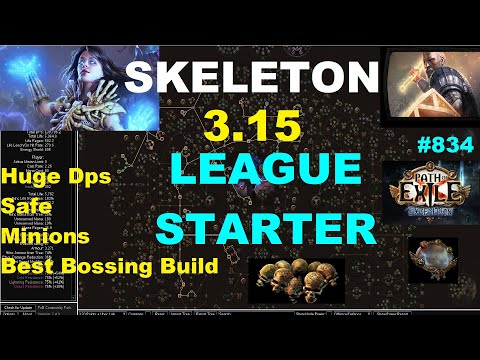 Path of Exile 3.15: Summon Skeleton Necromancer / Guardian League Starter Build for Expedition - 834