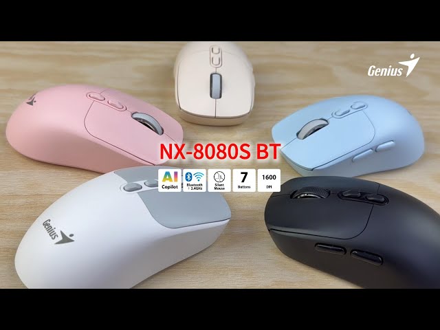 mouse_wireless_genius_nx_8080s_bt_2_4ghz_milk_tea - Miniatura 5