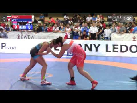 Qual. WW - 76 kg: D. OSOCKA (POL) v. E. WIEBE (CAN)