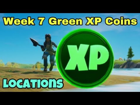 All 4 GREEN XP COINS LOCATION| Week 7