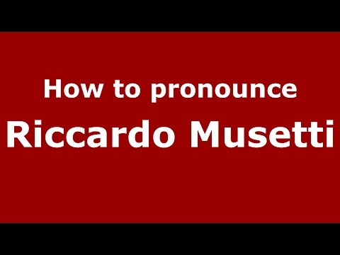 How to pronounce Riccardo Musetti (Italian/Italy)  - PronounceNames.com