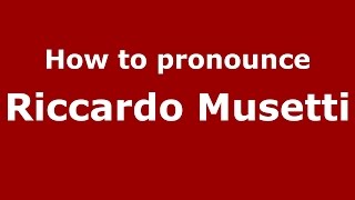 How to pronounce Riccardo Musetti