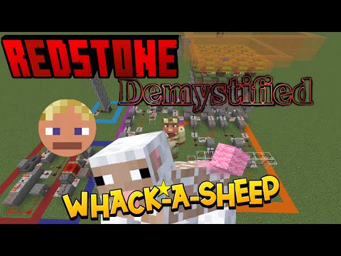 Redstone Demystified & building guide: Breaking down how ZedaphPlays's Whack-a-sheep minigame works