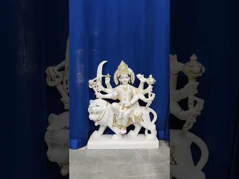 Durga Ma Marble Dev Statue